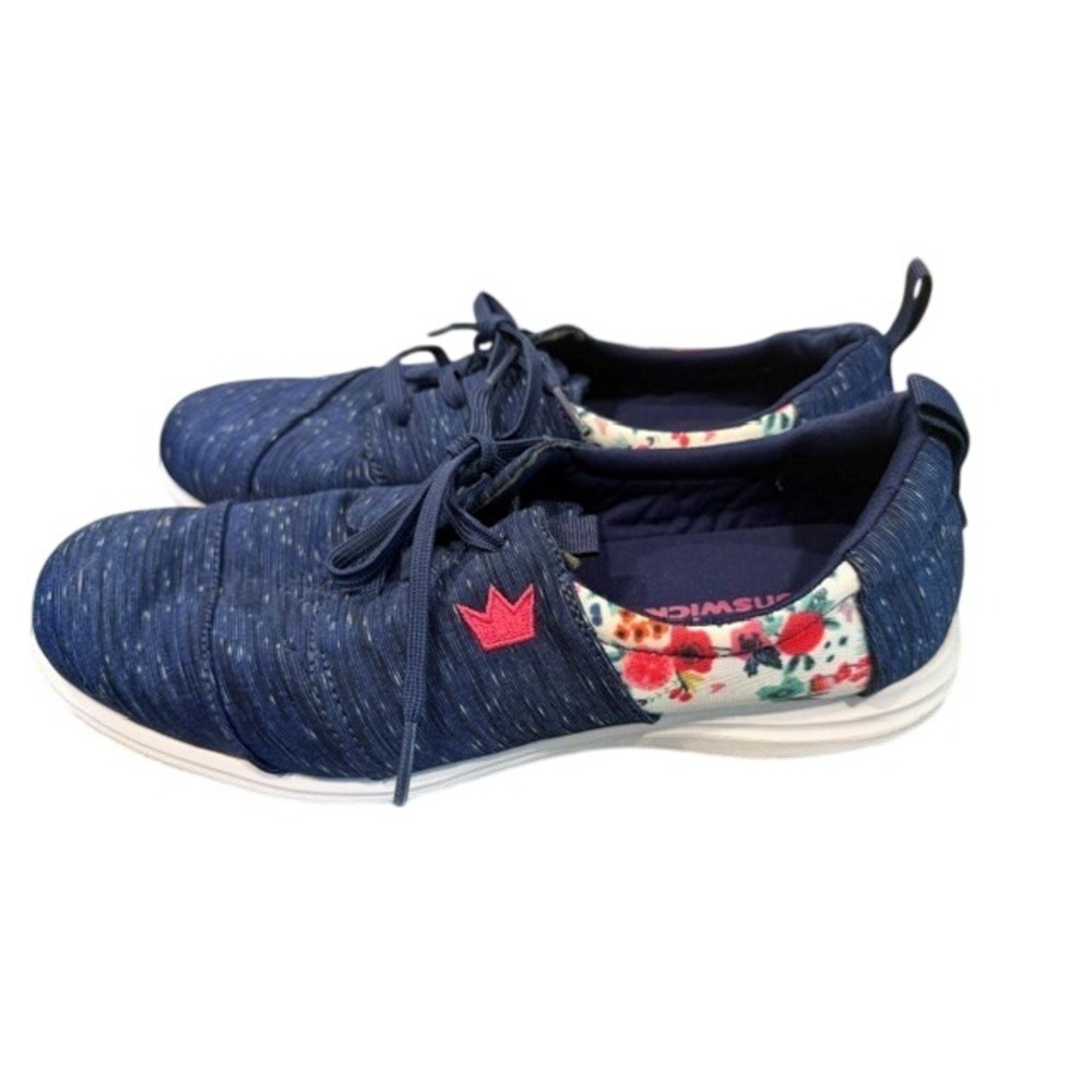 Brunswick Envy Bloom Women Bowling Shoes Blue Space Dye Floral Lace Up Size 10